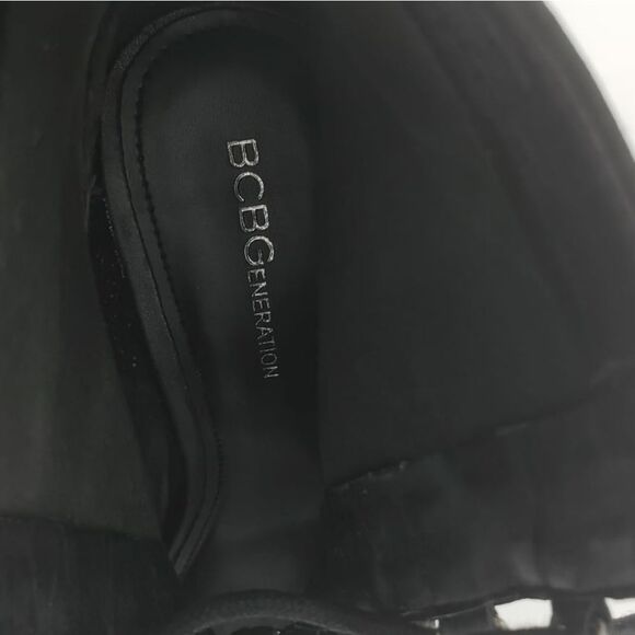 BCBGENERATION womens 7 Alicia black lace up open toe ankle booties - Picture 5 of 9